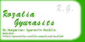rozalia gyurasits business card